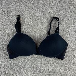 LIVELY Bra‎ 34D Padded Underwire Black Lace Mesh